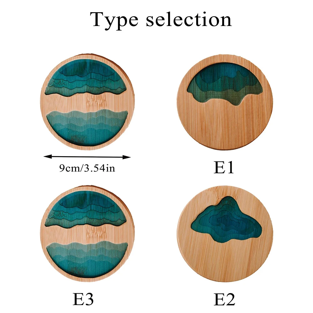 Custom Coaster Engraving Name Placemat Fresh Wood Cup Holder Table Mat Pad Non-slip Heat Insulation Cup Mat Kitchen Accessories 5