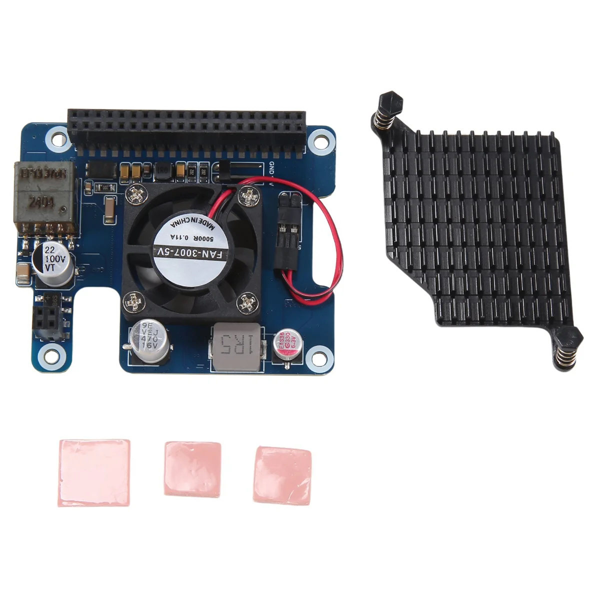 Hot sale For 5 PoE HAT 802.3af/At Expansion Board with Cooling Fan, for 5