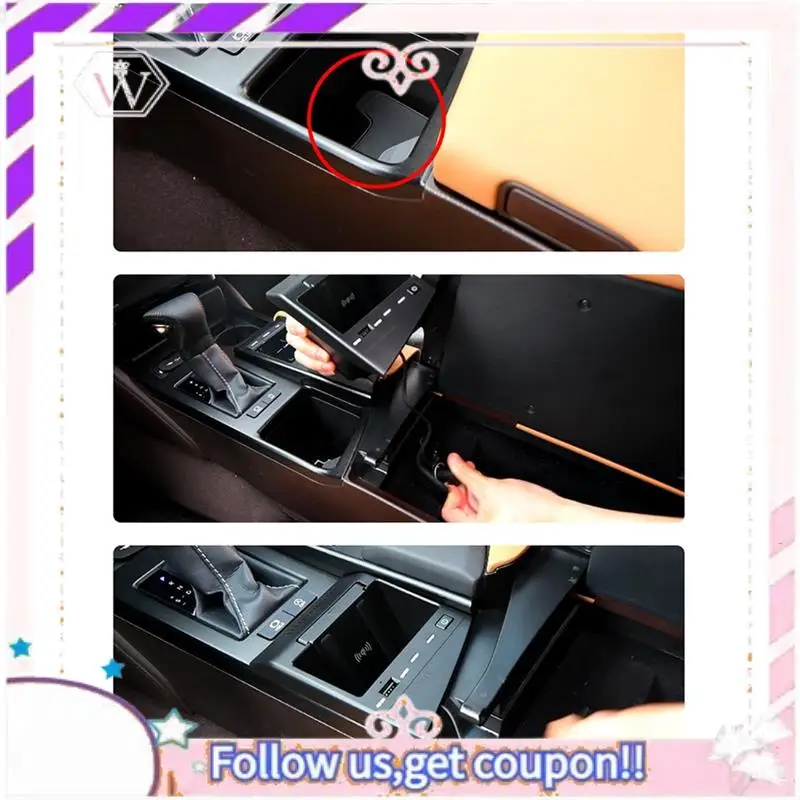 Fácil de usar carregador sem fio do carro telefone sem fio suporte de placa de carregamento rápido para lexus es es350 es200 es260 es300h 2018-2021