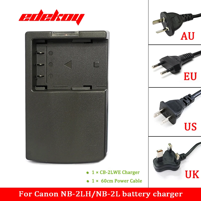 CB-2LWE CB-2LTE Battery Charger For Canon FV500,M20,M30,M10,M200,S30,S40,S45,S50,S60,S70,S80,G7,G9 Camera NB-2LH NB-2L CB2LWE