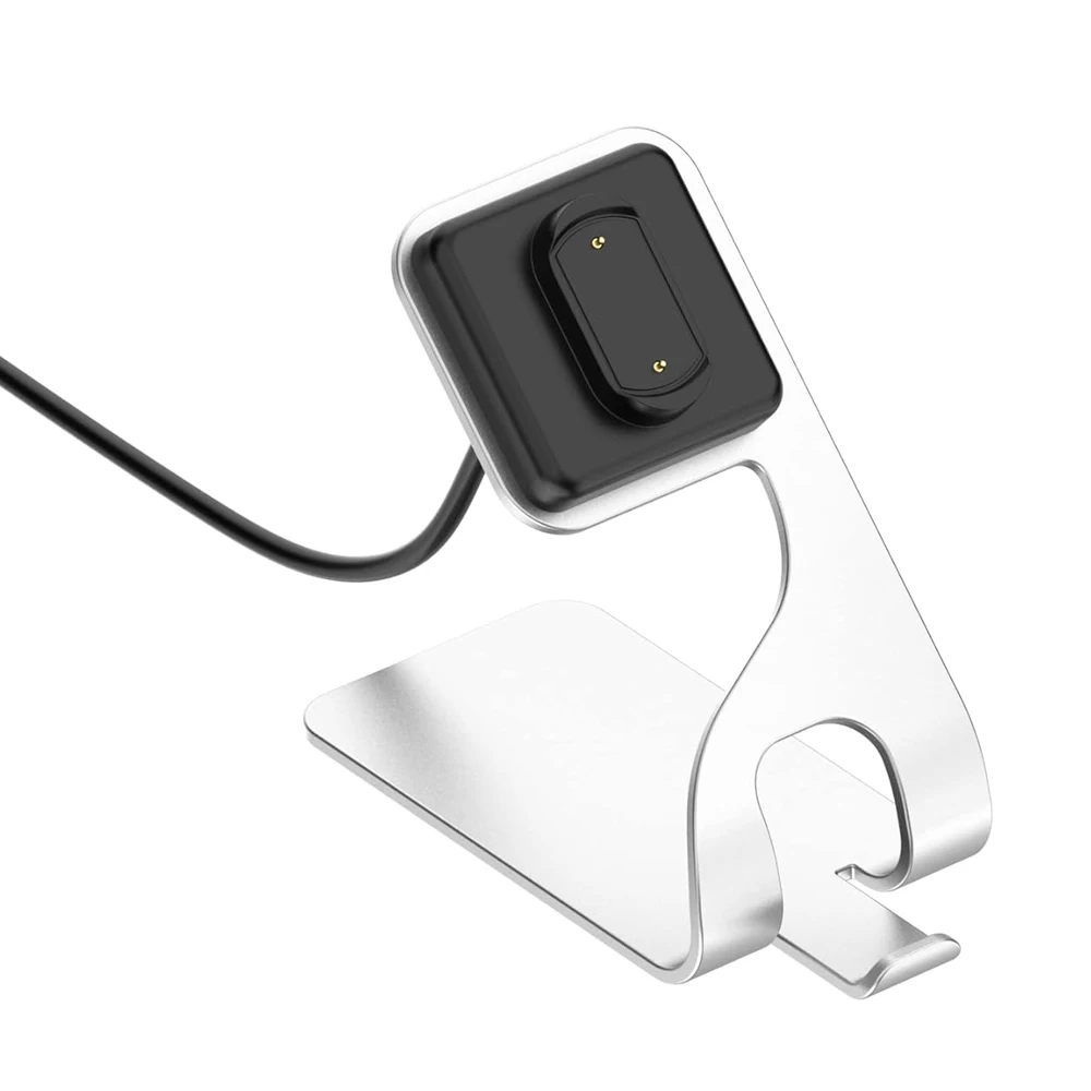 

Silver Charger for Amazfit GTR 4/ T-Rex Ultra/ CHEETAH/ GTR 3/ GTR 4 Pro/ GTS 3/ T-Rex 2 Charging Dock with USB Cable Aluminum