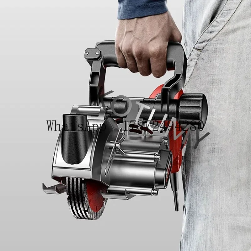 Conc Wall Slotting Grooving Machine Brick Wall Slot Cutter 220V Hydropower Installation Du-st-proof and Circular Saw