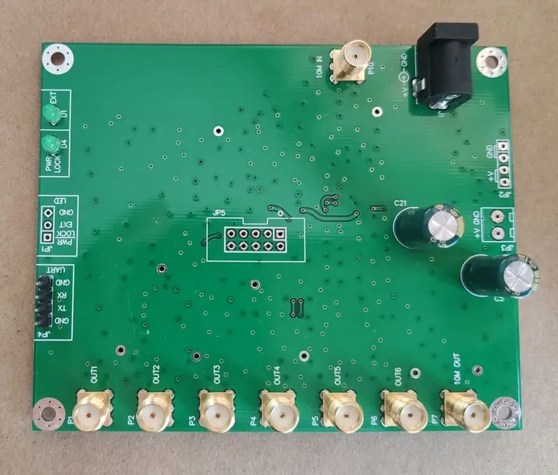 

By BG7TBL 10MHz input 6CH output PLL frequency adjustable conversion board, audio,HIFI,communication,tester,