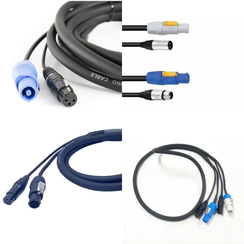 Factory Price 3c X 2.5mm2 Powercon True1 Cable to DMX Hybrid Combi Combo Cable Power Cord Extension Cord for Stage Lighting