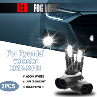 Super 6000K White LED Car Fog Lamp 20000LM 90W HIgh Power Auto Driving Running Light For Hyundai Veloster 2012-2016 2017 2018