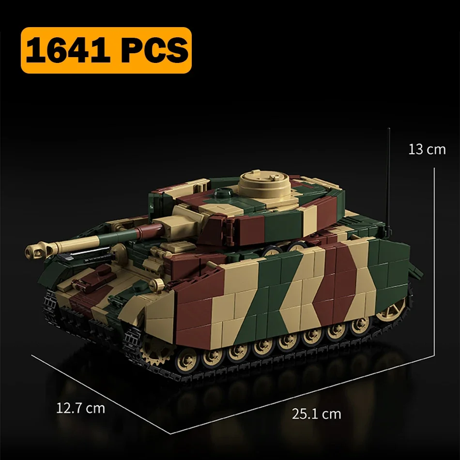 WOII Duitse Flakpanzer IV Sd.Kfz.161 Panzer IV Tank Bouwstenen Anti-vliegtuigkanon Model Soldaten Stenen Speelgoed voor Kinderen Cadeau