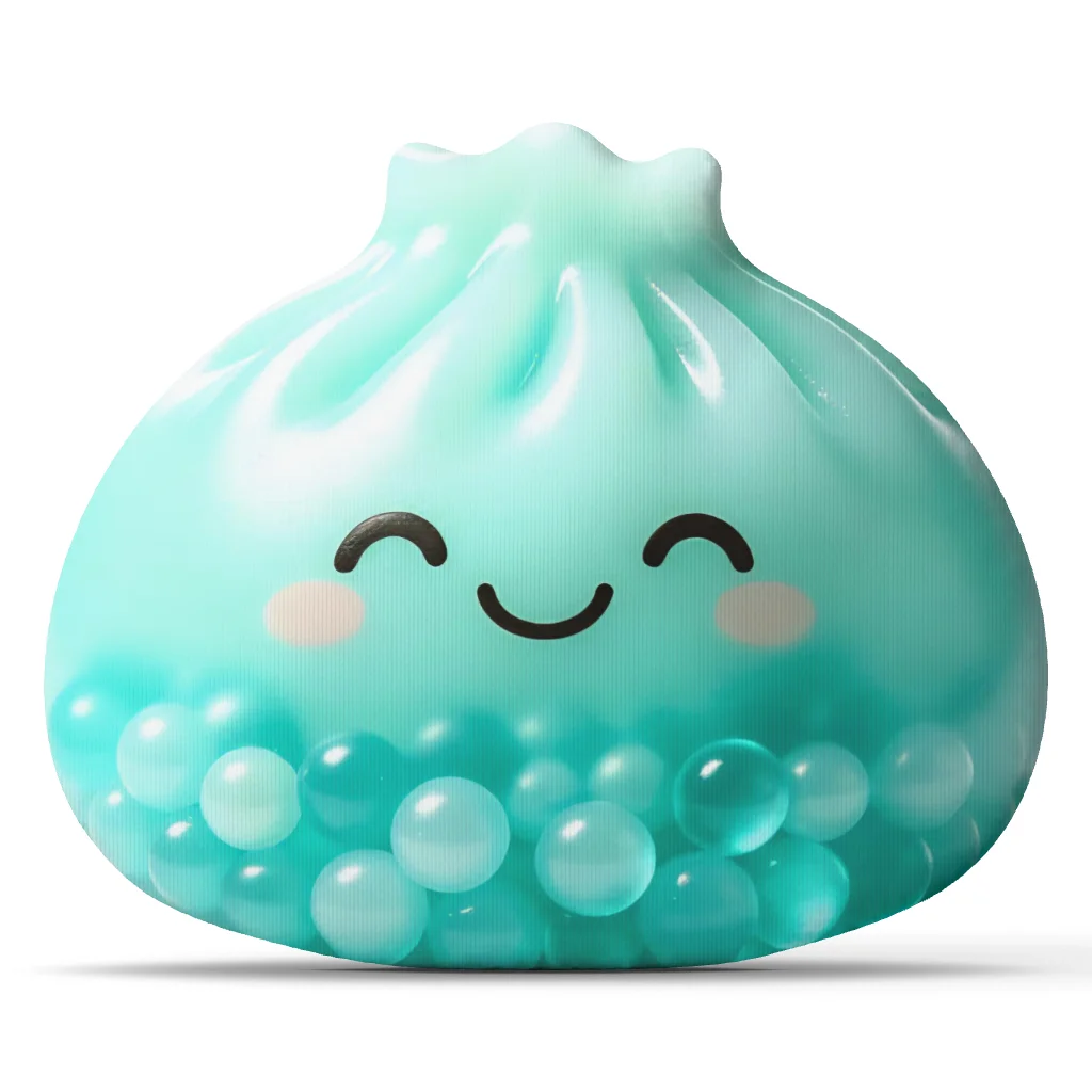 Kawaii Squishy Dumpling Irregular Stuffed Throw Pillow Cute Boba Drink Cushion for Sofa Bedroom Home Decor Gift for Tea Lovers