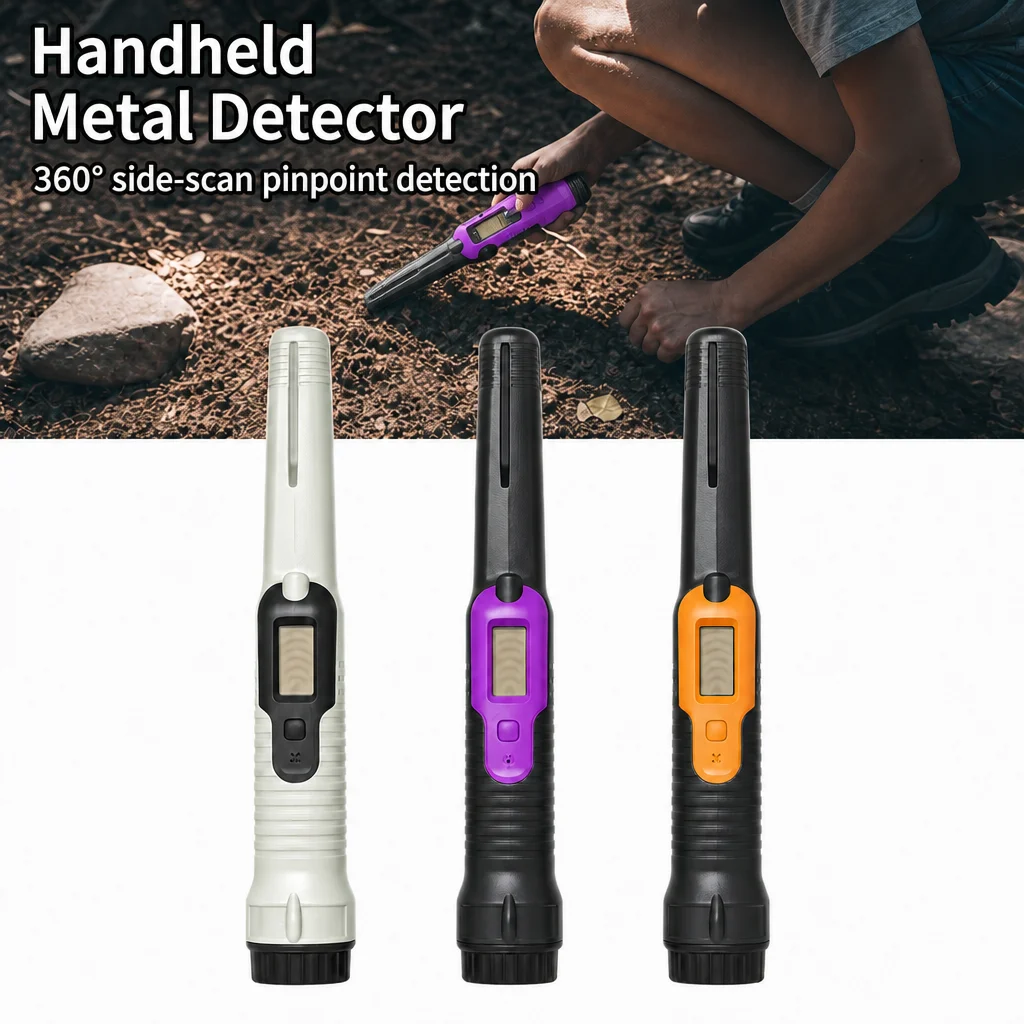 Treasure Hunter Handheld Metal Detector Pinpointer Pointer Probe Anti-scratch Metal Pinpointing Waterproof 360 Degree Scan