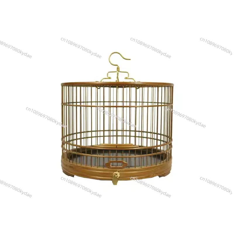 Old Bamboo Leather Polishing Drawer Bird Cage Boutique Cage White Eye Siskin Hibiscus Indigo Jade Bird Finch Spring