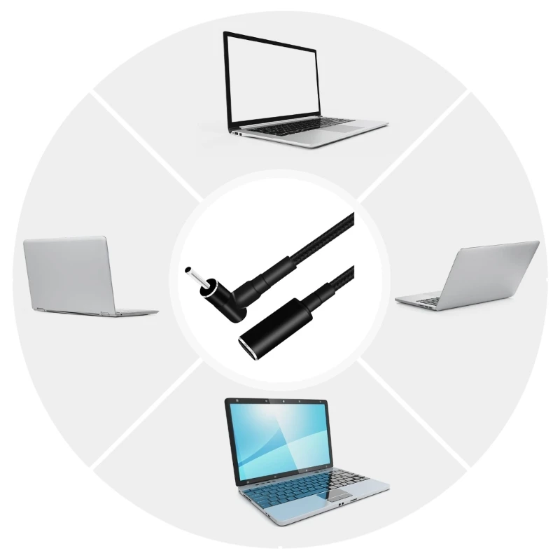 100W USB C ถึง 3.5x1.35 มม.ปลั๊กแปลง USB C PD ชาร์จสายเคเบิลสำหรับแล็ปท็อปโน้ตบุ๊ค Power Converters