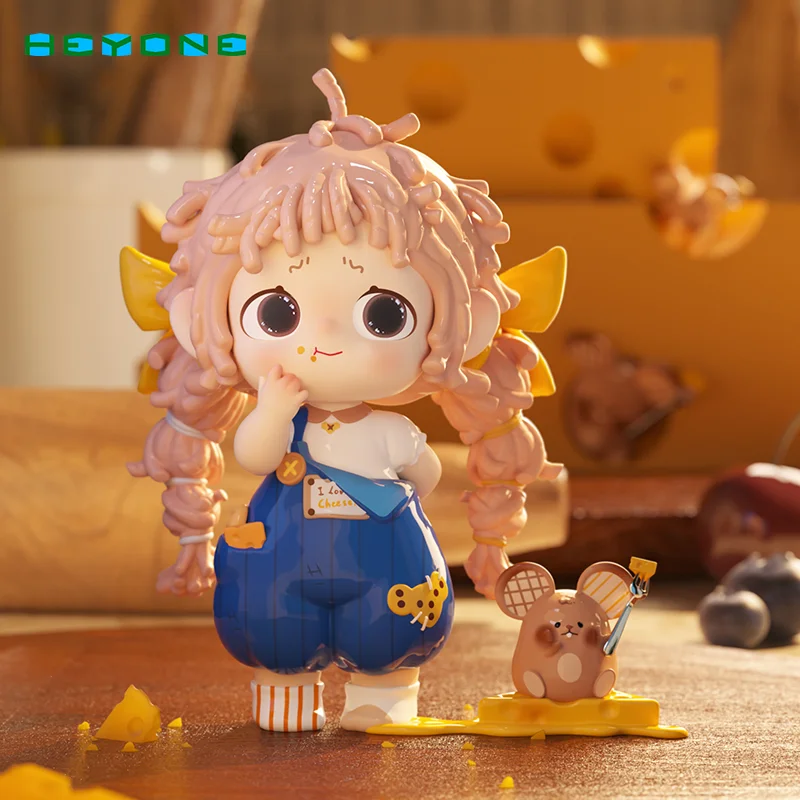 

2025 New In Stock Black Play Fufu Doll Miaomiao House Series Cute Girl Blind Box Desktop Hand-Made Ornaments