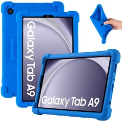 4 Thicken Cornors Soft Silicone Cover with Kickstand For Samsung Galaxy Tab A9 8.7