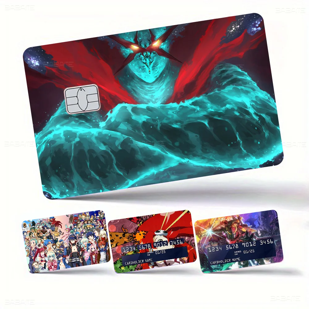 

Аниме Gurren Lagann наклейки на кожу кредитной карты для VISA банковская карта транспортная карта водонепроницаемая наклейка против царапин женский подарок