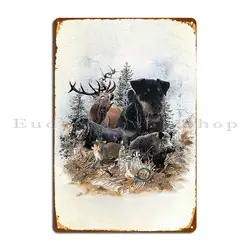 German Hunting Terrier Jagdterrier Metal Plaque Poster Plates Home Custom Club Bar Design Pub Tin Sign Poster