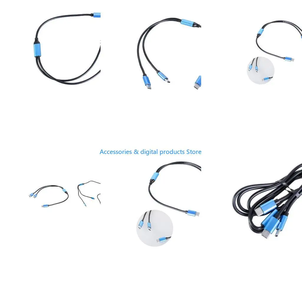 77JD USB to 2x Type C Splitter Cable USB C To Type C Connection Cord For Efficient Charging And Data Transfer 480Mbps