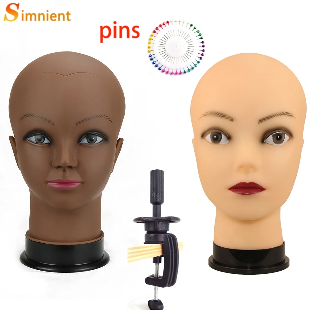 New Mannequin Head With Wig Stand Clamp For Makeup Practice Cosmetology Manikin Head For Caps Wigs Lashes Jewelry Mask Massage