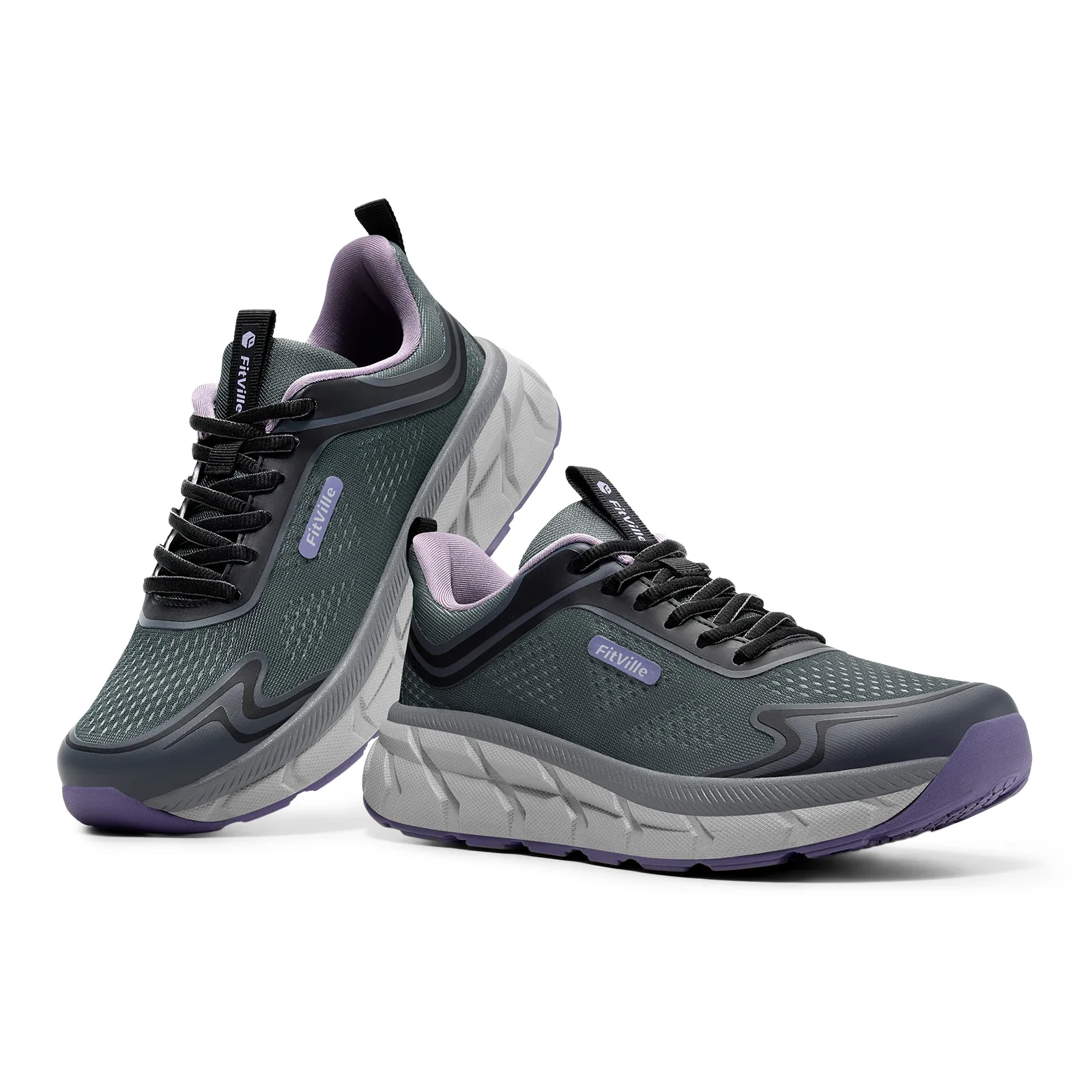 Fitville Damen-Sportschuhe, breite Zehenpartie, lässige Sneaker für Damen, bequeme, atmungsaktive Wanderschuhe, Fußgewölbestütze, lindert Fußschmerzen – Detail 11