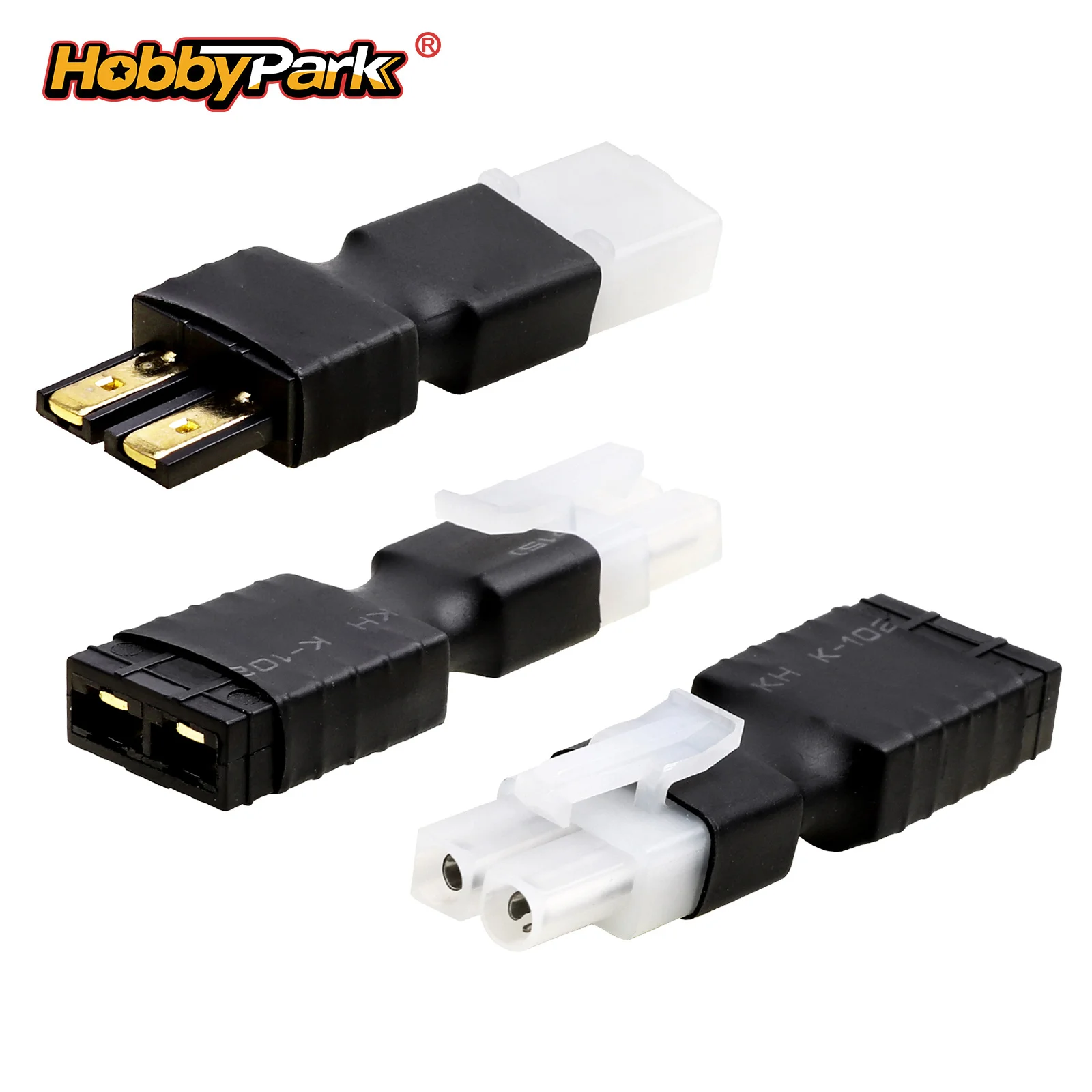 HobbyPark RC Battery Charger Plug Adapter Traxxas TRX to Big Tamiya Plug for Slash Rustler Stampede E-Revo LiPo NiMH NiCd