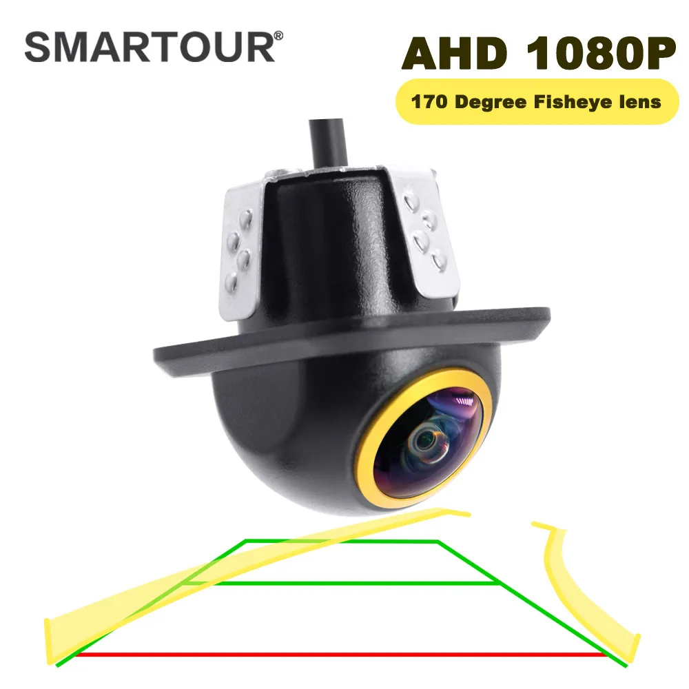 

AHD 1080P Car Intelligent Dynamic Trajectory Moving Guide Parking Line Rear View Reverse Backup Camera For Android DVD Monitor