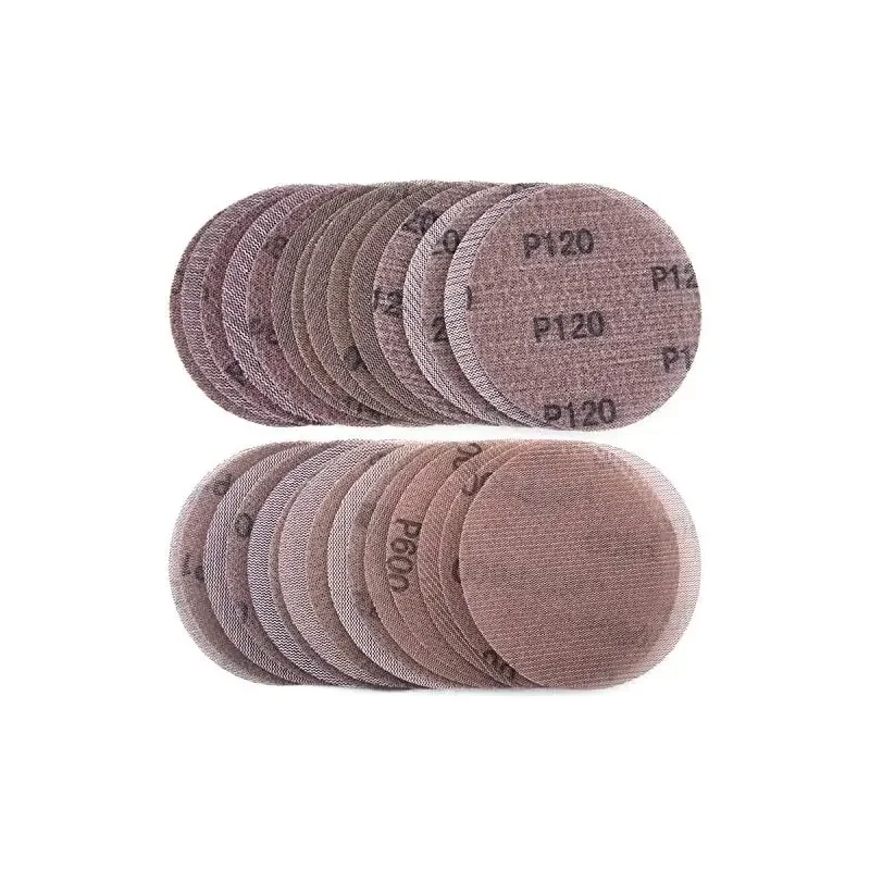 10Pcs 5inch 125mm Mesh Sanding Discs Hook&Loop Abrasive Dust Free Disc Anti-Blocking Sharp Grinding Sandpaper for Wood Furniture