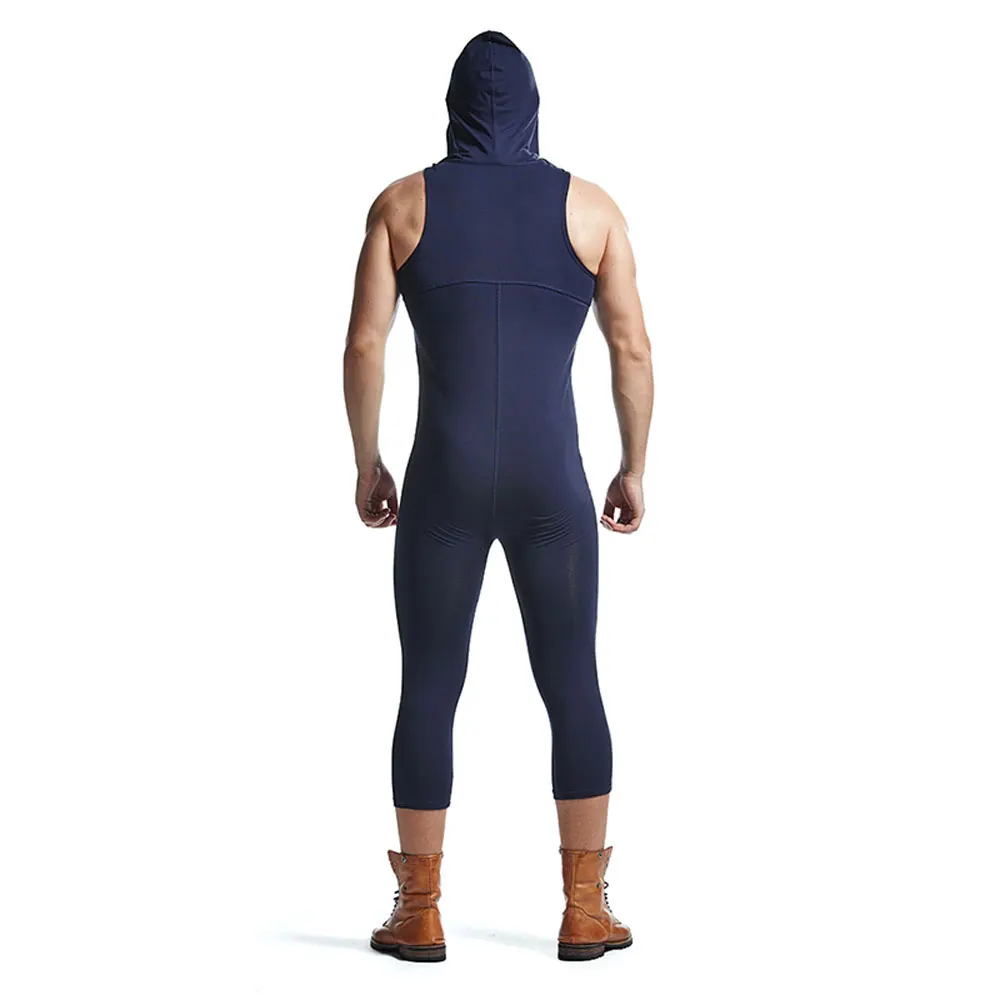 Sexy Leotard Undershirt Men Sport GYM Hot bodysuit body stocking sexy jumpsuit wresting Undershirts Cap shape men club jumpsuit