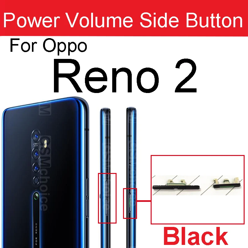 Power On Off Side Button For OPPO Reno 2 Z 2Z 2F Volume Up Down Side Button Power Volume Side Keypads Flex Cable Repair Parts