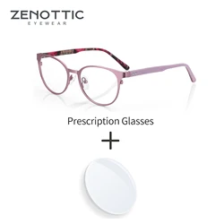 ZENOTTIC  Metal Prescription Eyeglasses Square Children Progressive Optical Eyewear Myopia Hyperopia Anti Blu-ray