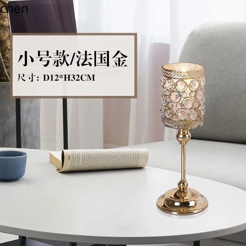 

14-WW candlestick ornaments crystal candlestick decorations ornaments