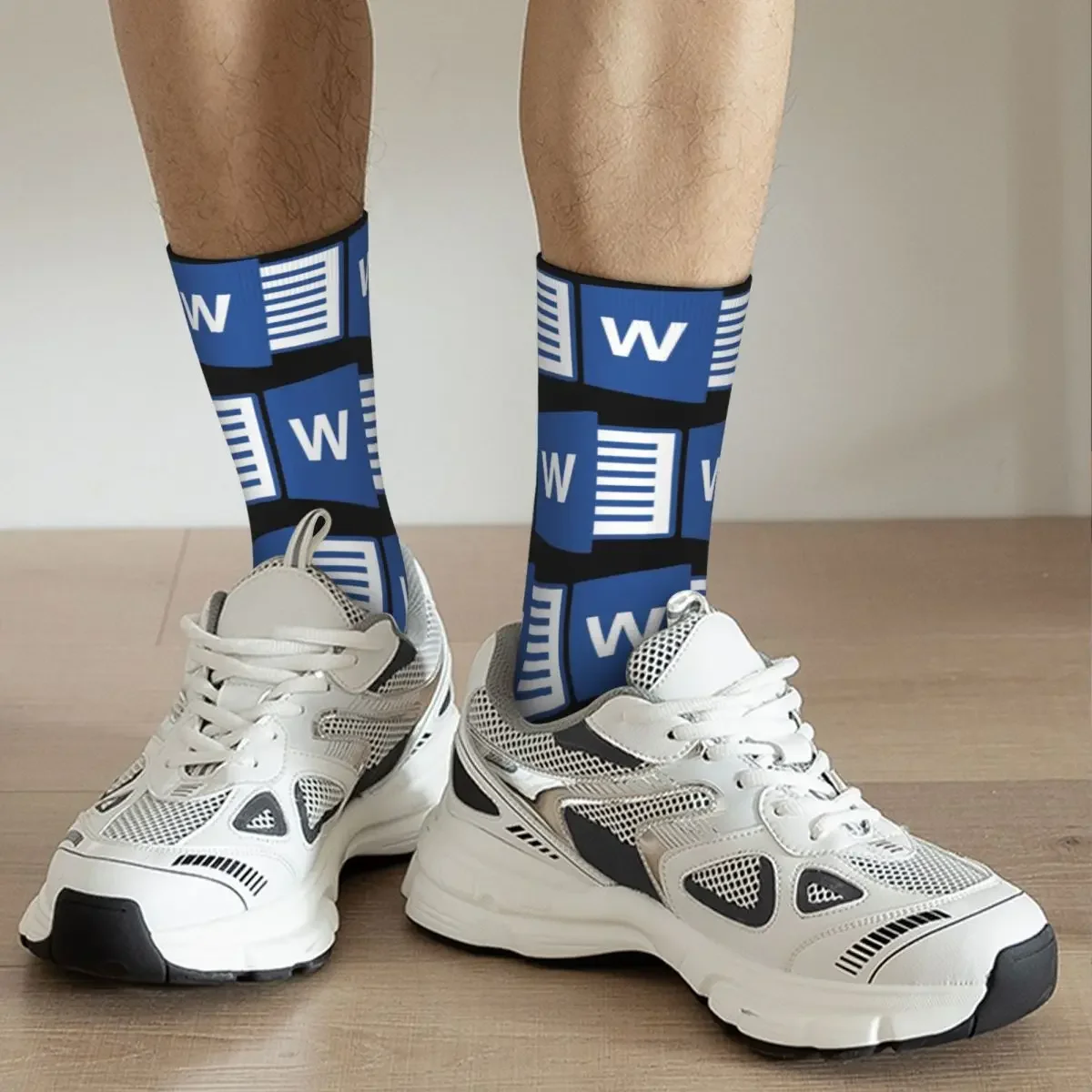 Word-Bas absorbant la transpiration Harajuku, chaussettes longues toutes saisons, accessoires pour cadeaux unisexes