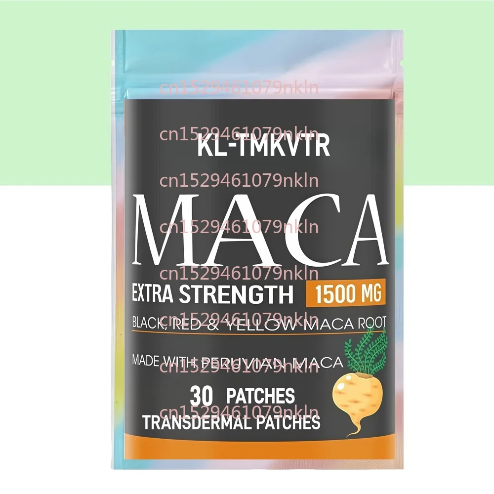 

30 трансдермальных пластырей с корнем маки: черным, красным и желтым перуанским мака-корнем для выносливости, энергии и здоровья