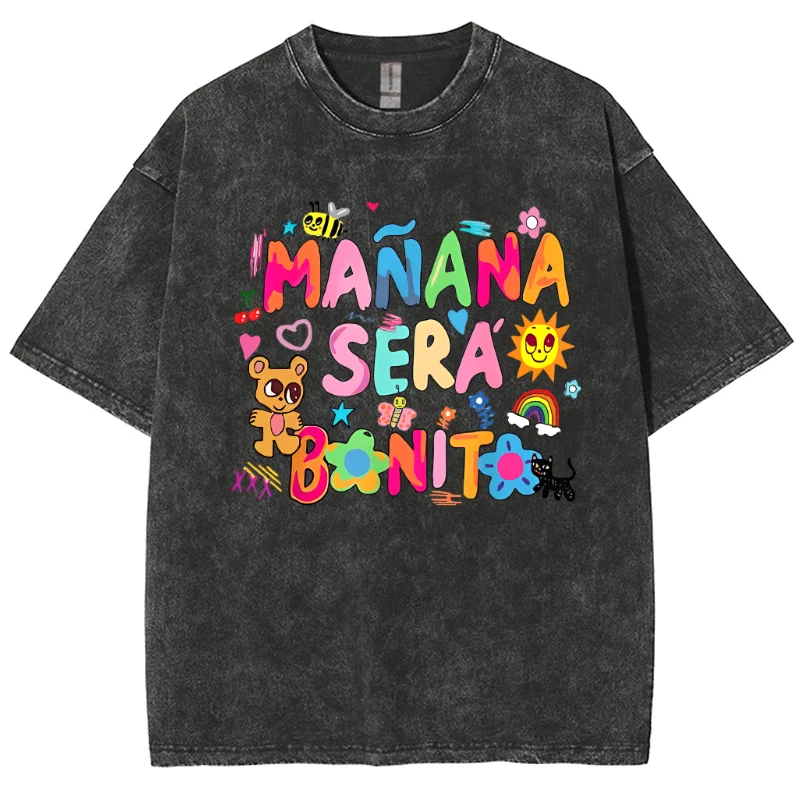 Loose Retro T-Shirt Cartoon Color Letters Rainbow Mouse Print Cute High Gram Weight Shoulder Down Trend New Short Sleeves