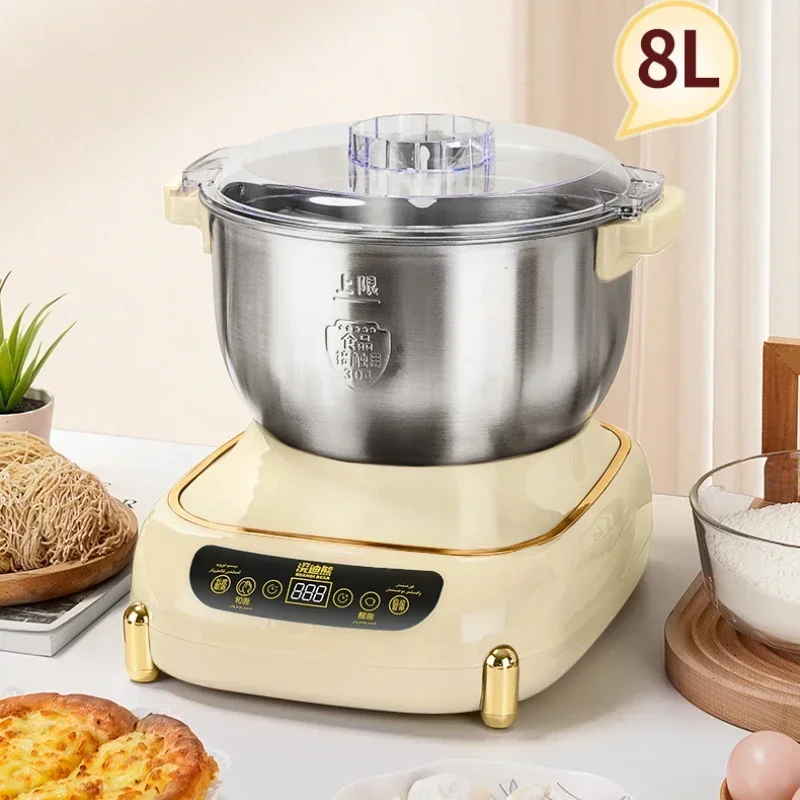 Fully Automatic Small Electric Dough Mixer with Fermentation Function - for Household Use, Large Capacity