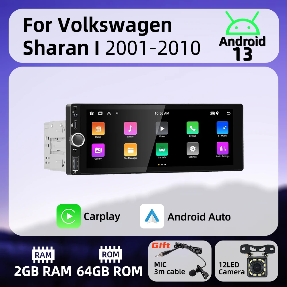 1Din Carplay Auto R… - image