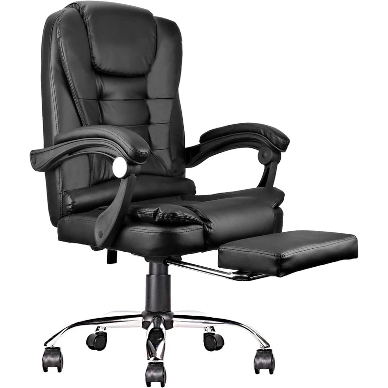 Chulovs Home Office Desk Chair with Footrest, Managerial Executive Chair Ergonomic High Back Computer Chair with Armrest Lumbar