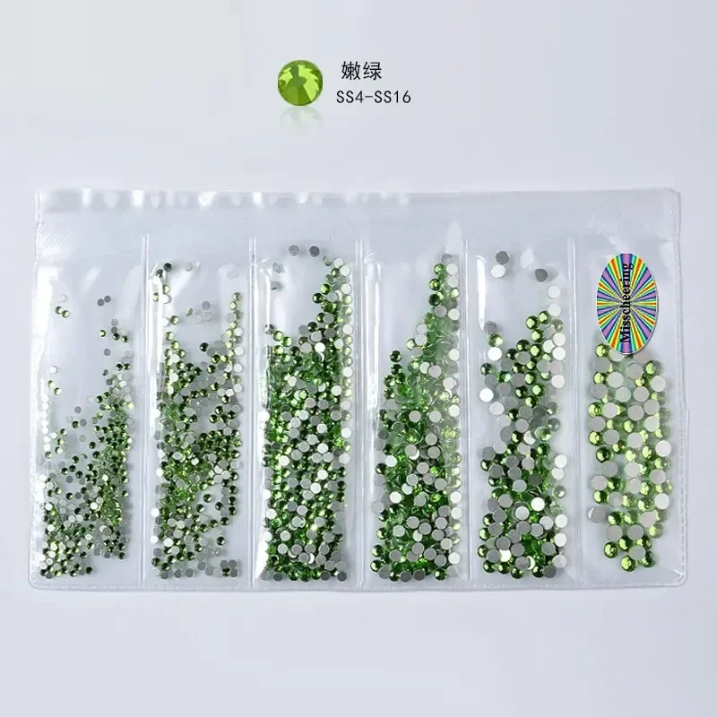 ขนาดผสม Rhinestones สําหรับตกแต่งเล็บ,20 สีคริสตัล Strass แก้วผสม, 3D เพชรอัญมณีความงามเล็บเครื่องมือ