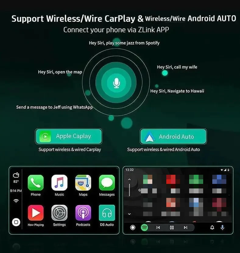 Android 15 Player Bluetooth For Carplay Android Auto 9 Inch Touch Screen GPS Navigation for Toyota 4Runner 2009-2019 Car Intelligent System