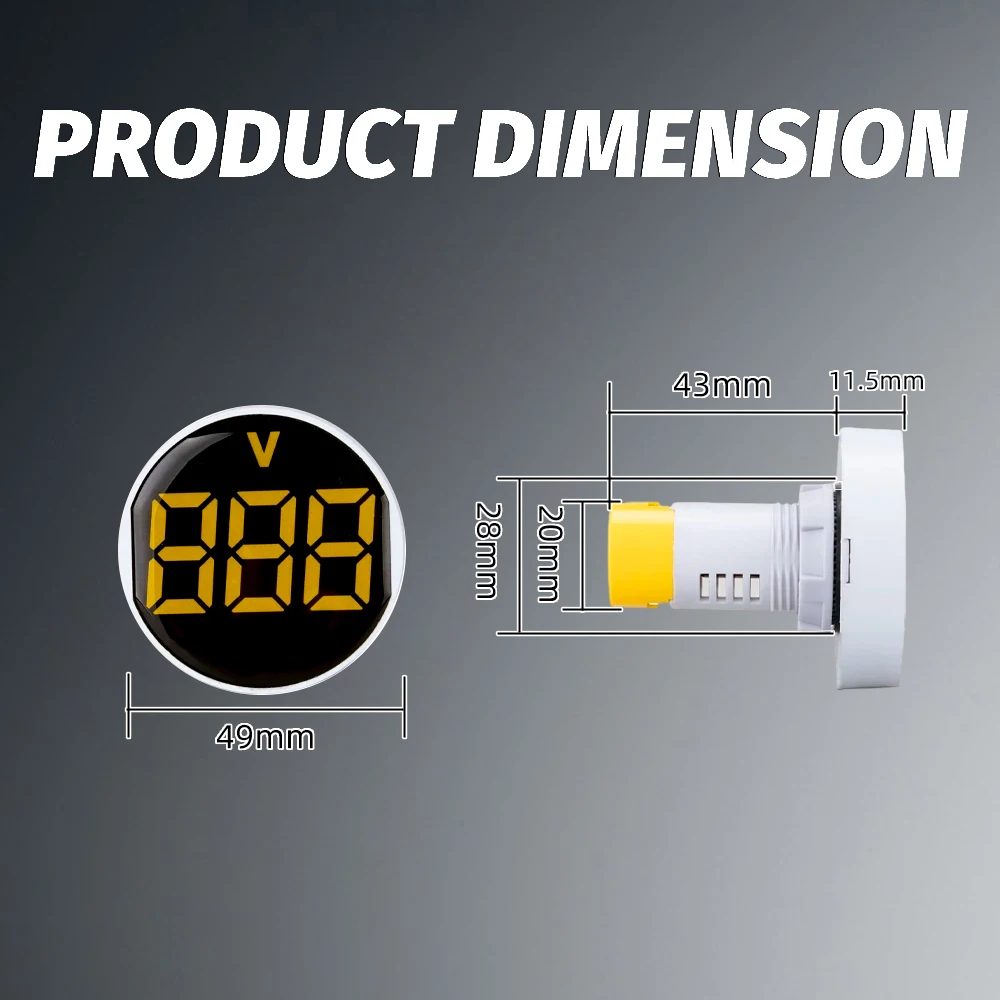 LED Display Digital Voltmeter AC 60-500V Digital Voltage Meter Indicator Tester Detector For Electrician Tool