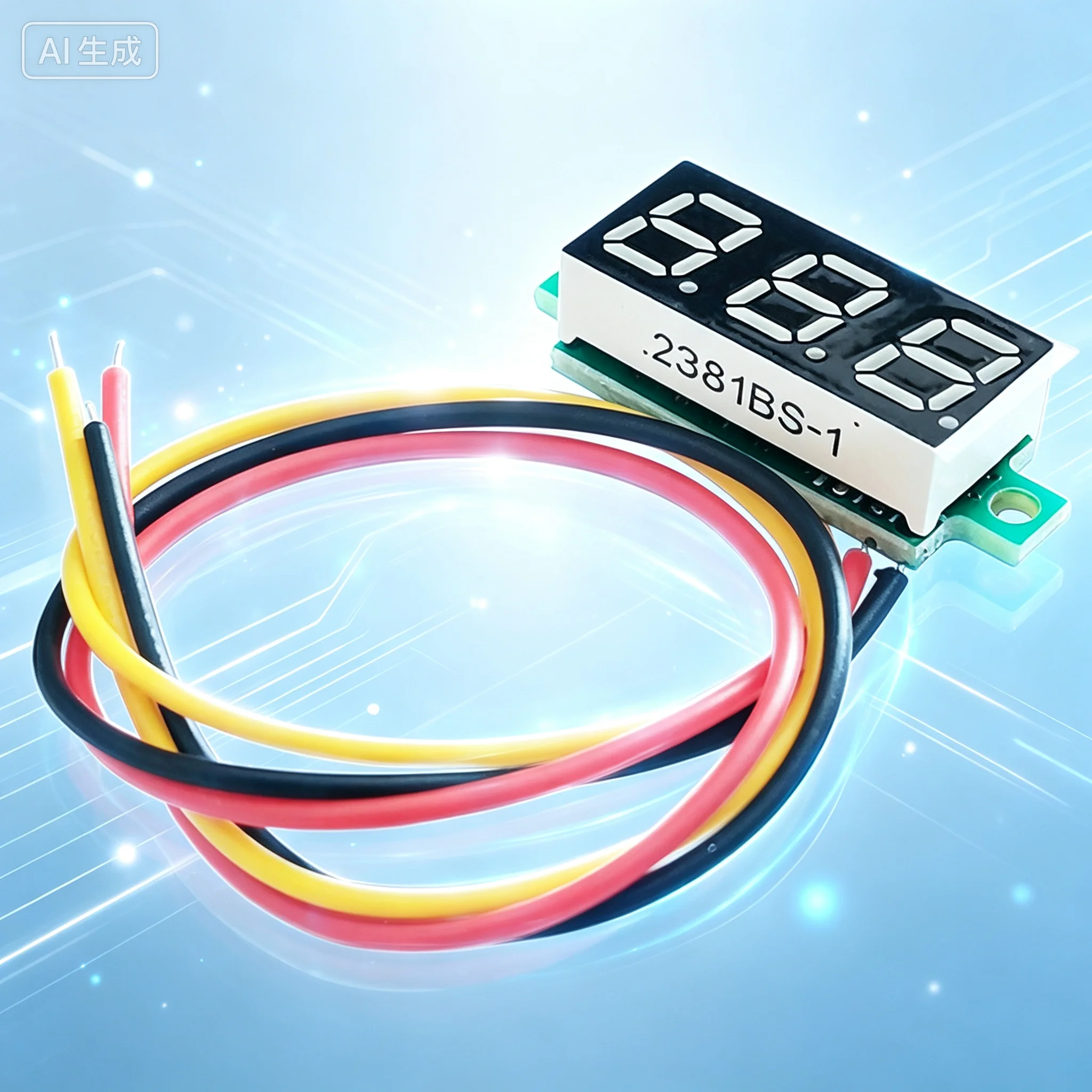Digital Voltmeter for 0.28 Inch 3-Wire DC 0-100V Battery Meter  10pcs