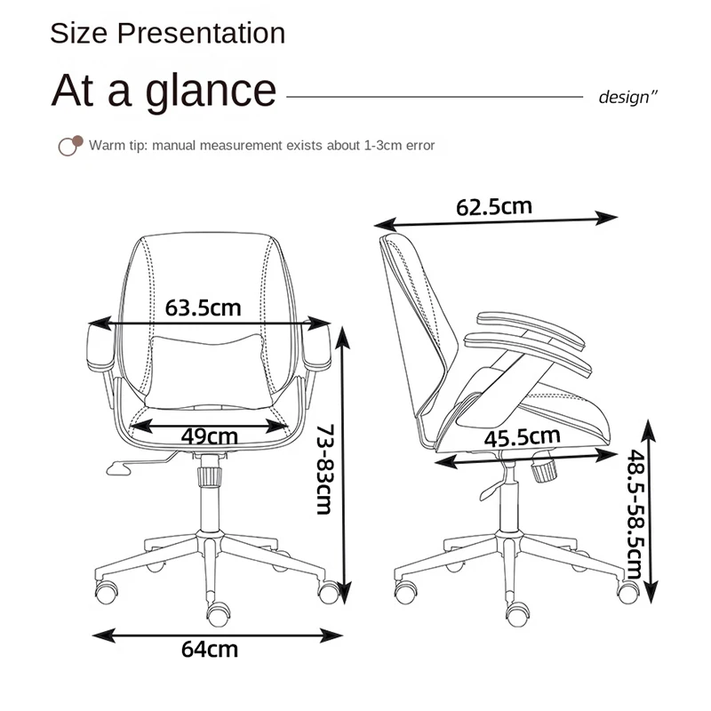 Home Computer Chair Solid Wood Comfortable Office Chair Lifting and Rotating Reclining Chair Conference Staff Work Chair