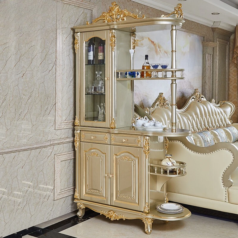 

Solid wood room hall cabinet entry partition wine cabinet living room entrance integrated double-sided screen cabinet