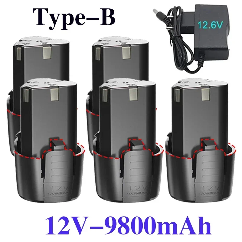 100%Original 12V 9800mAh Type B electric tool universal charging battery,electric screwdriver,electric drill lithium-ion battery