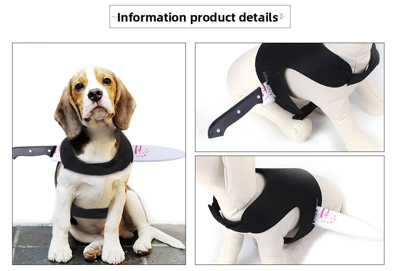 Funny Dog and Cat Cosplay Costume with Bloodstain Design description 2