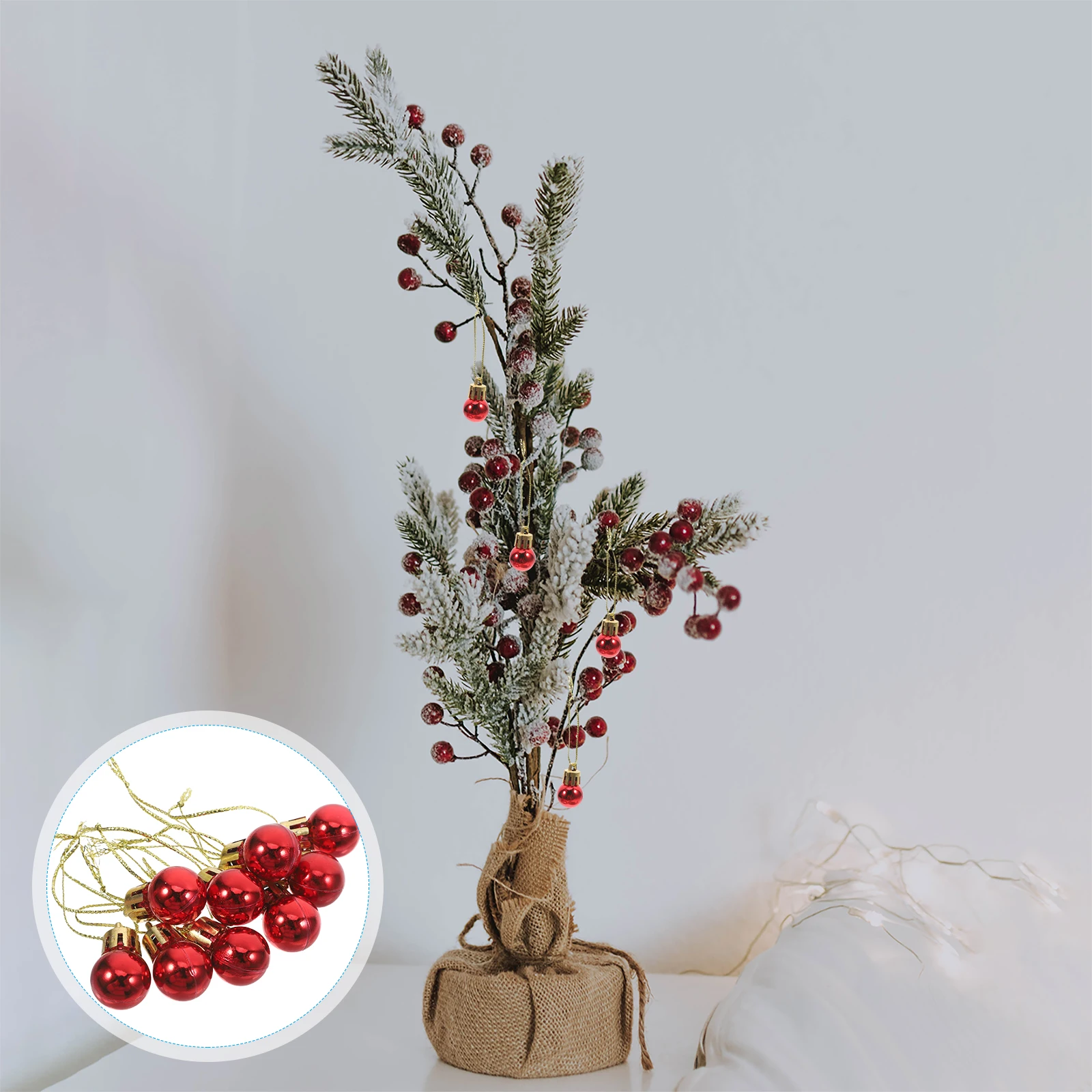 

24 Pcs Decoration Christmas Tree Hanging Ornaments Festive Pendant Xmas Home Garden Bar Decor Lightweight Plastic