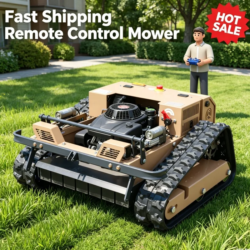 Customized Fast Shipment Remote Control Lawn Mower Cordless Lawn Mower Zero Turn Lawn Mower Portable Structure For Mobile Use