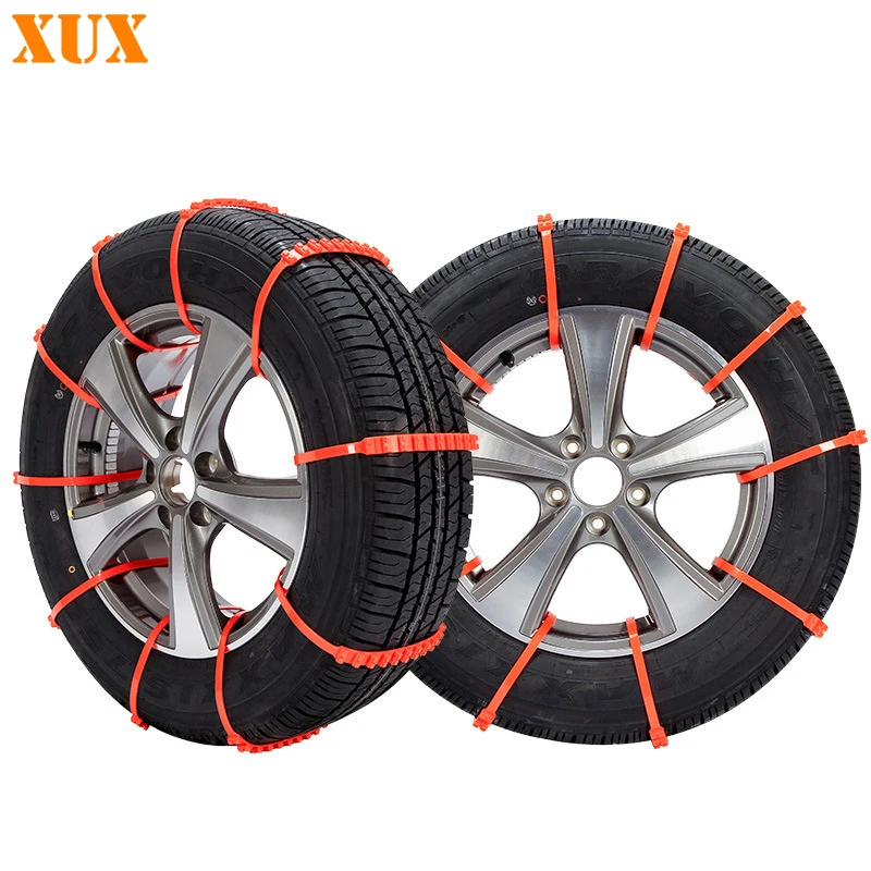 

10/20X Car Winter Anti-skid Snow Chains Tires for Cars Wheel Chains Off Road Universal Emergency Double Grooves Anti-Skid Chains