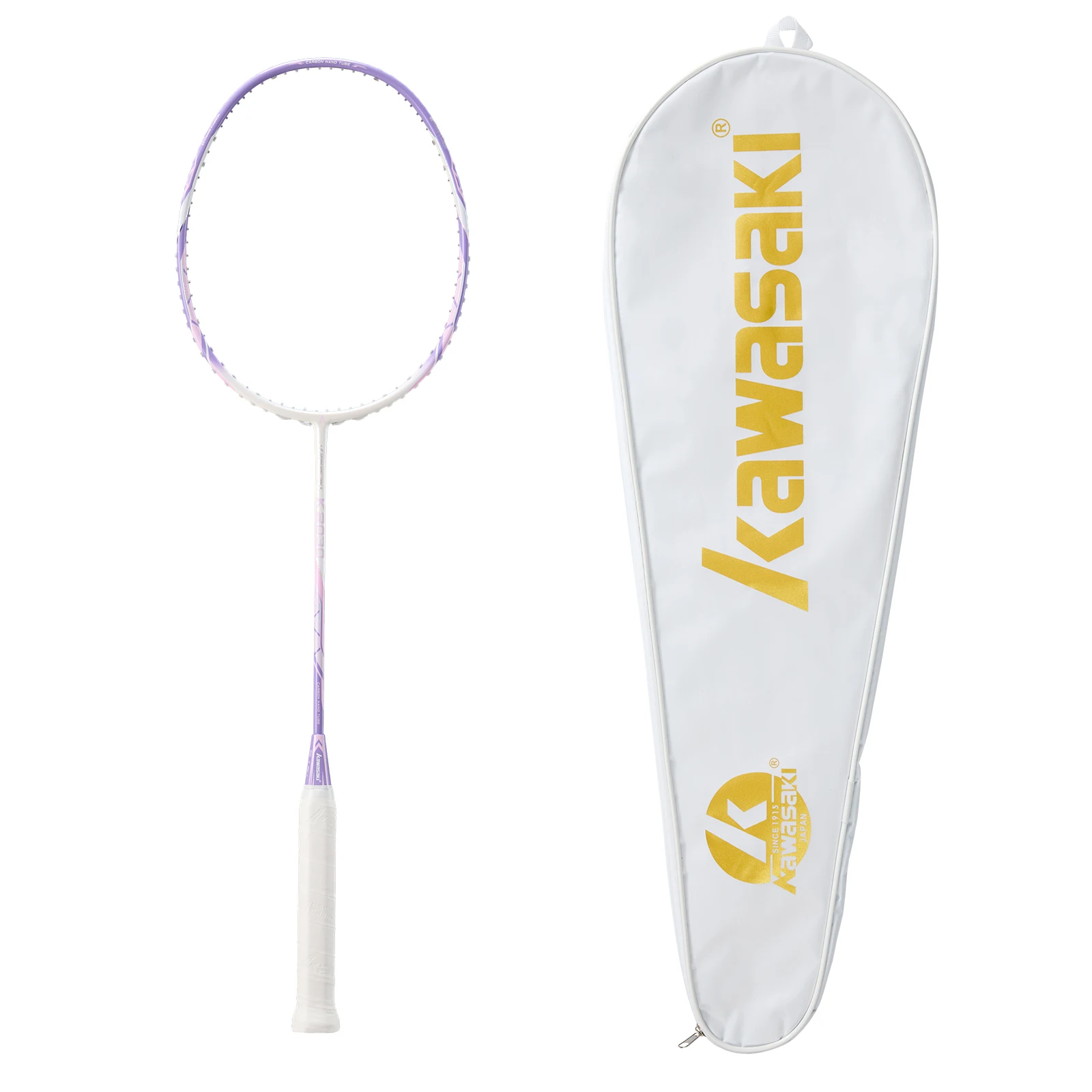 Kawasaki raquette badminton Koolstofvezel 5U Ultra Licht Badminton Ontwerp voor Vrouwelijke Met Badminton Accessoires K2030