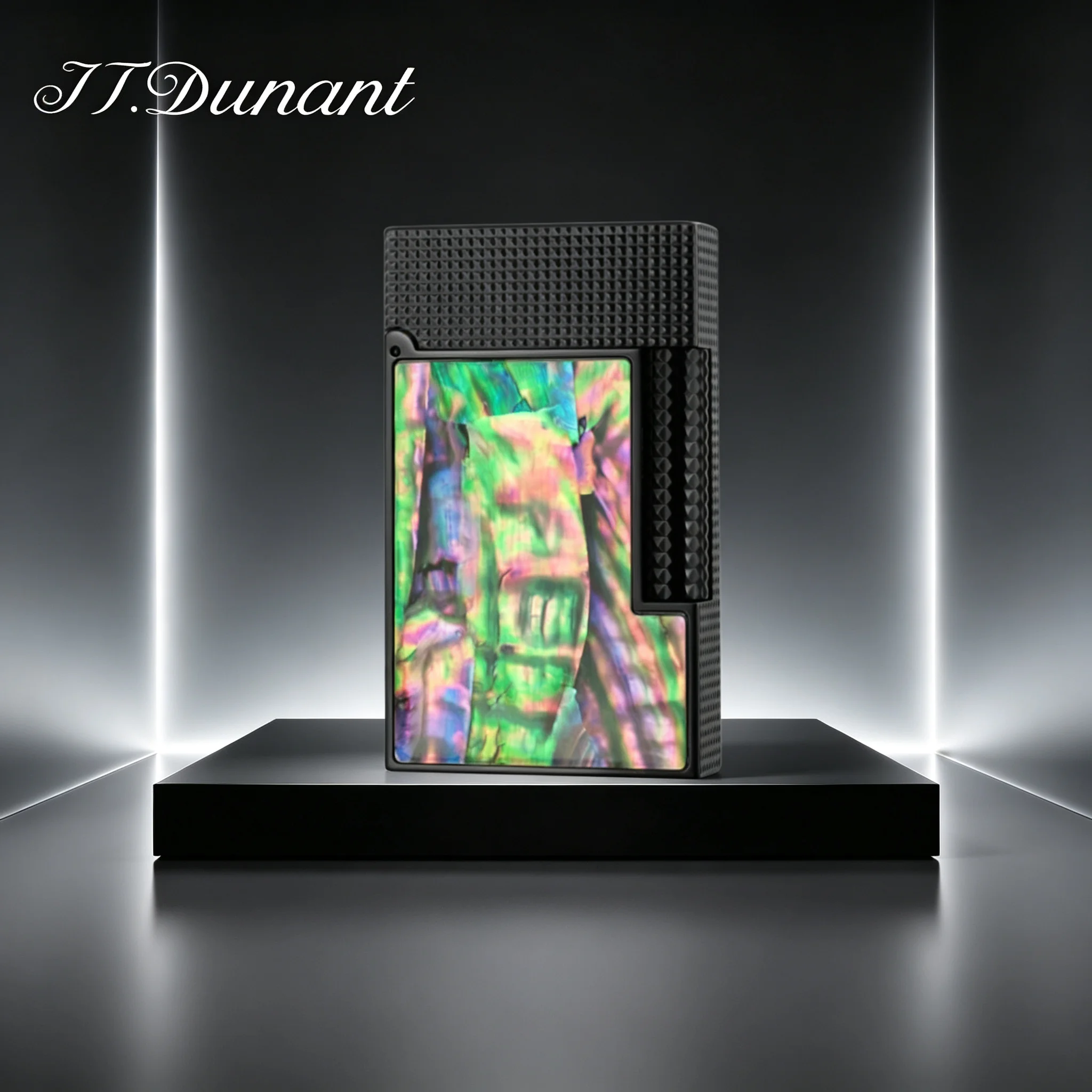JT.Dunant Lighter Elegant Crisp Ding Sound Cigarette Natural Abalone Shell Butane Gas Lighter Luxury Smoking Gift for Men view 3