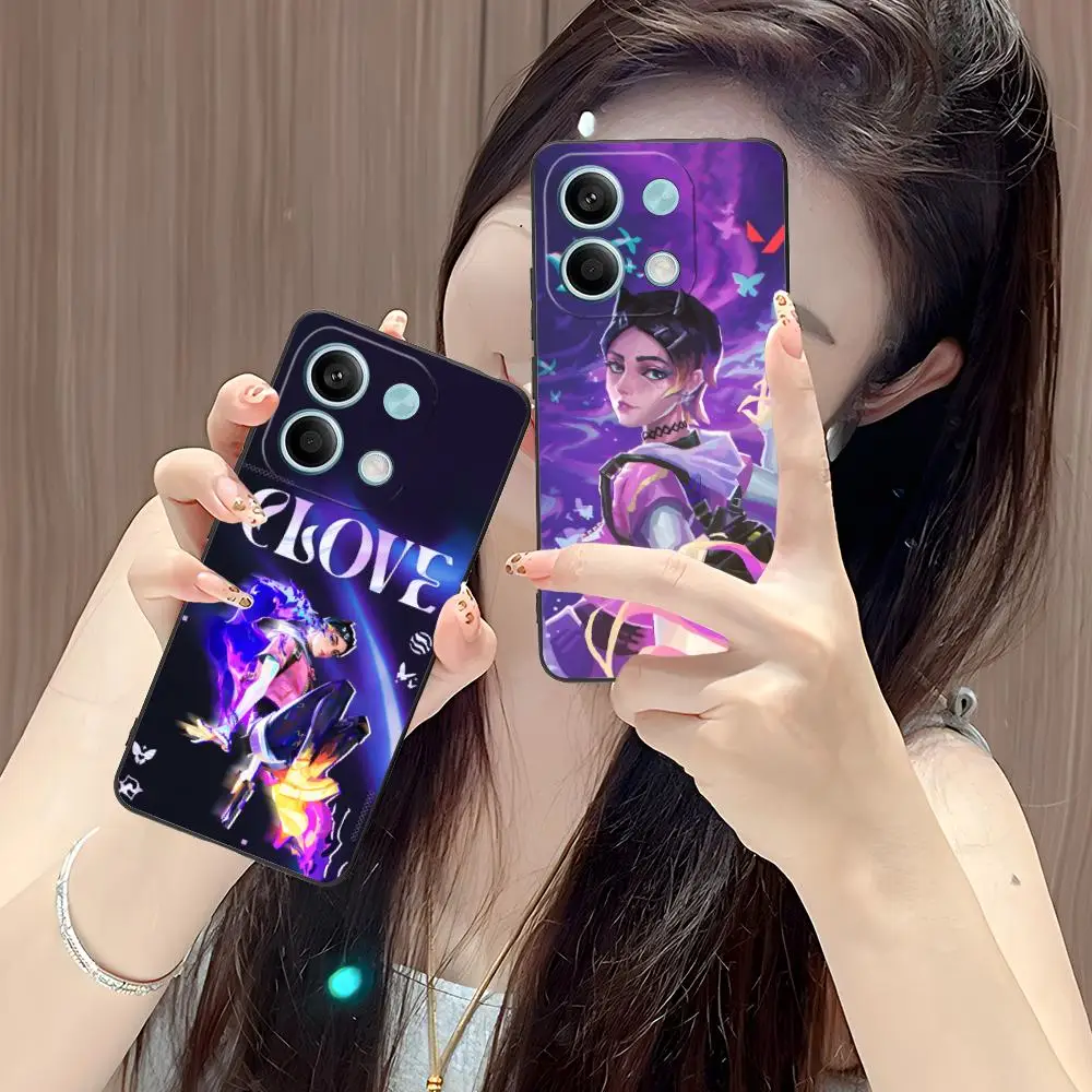 

Чехол для мобильного телефона Valorant Clove для POCO M6 M5 M4 M3 X7 X6 X5 X4 X3 F6 F5 F4 Pro GT 5G с цветной печатью, защитный чехол, красивый