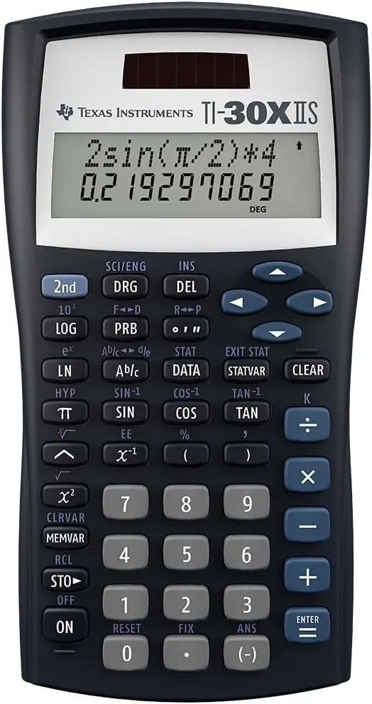 

Scientific Calculator with Blue Accents, Ideal for Students and Professionals - Black Design