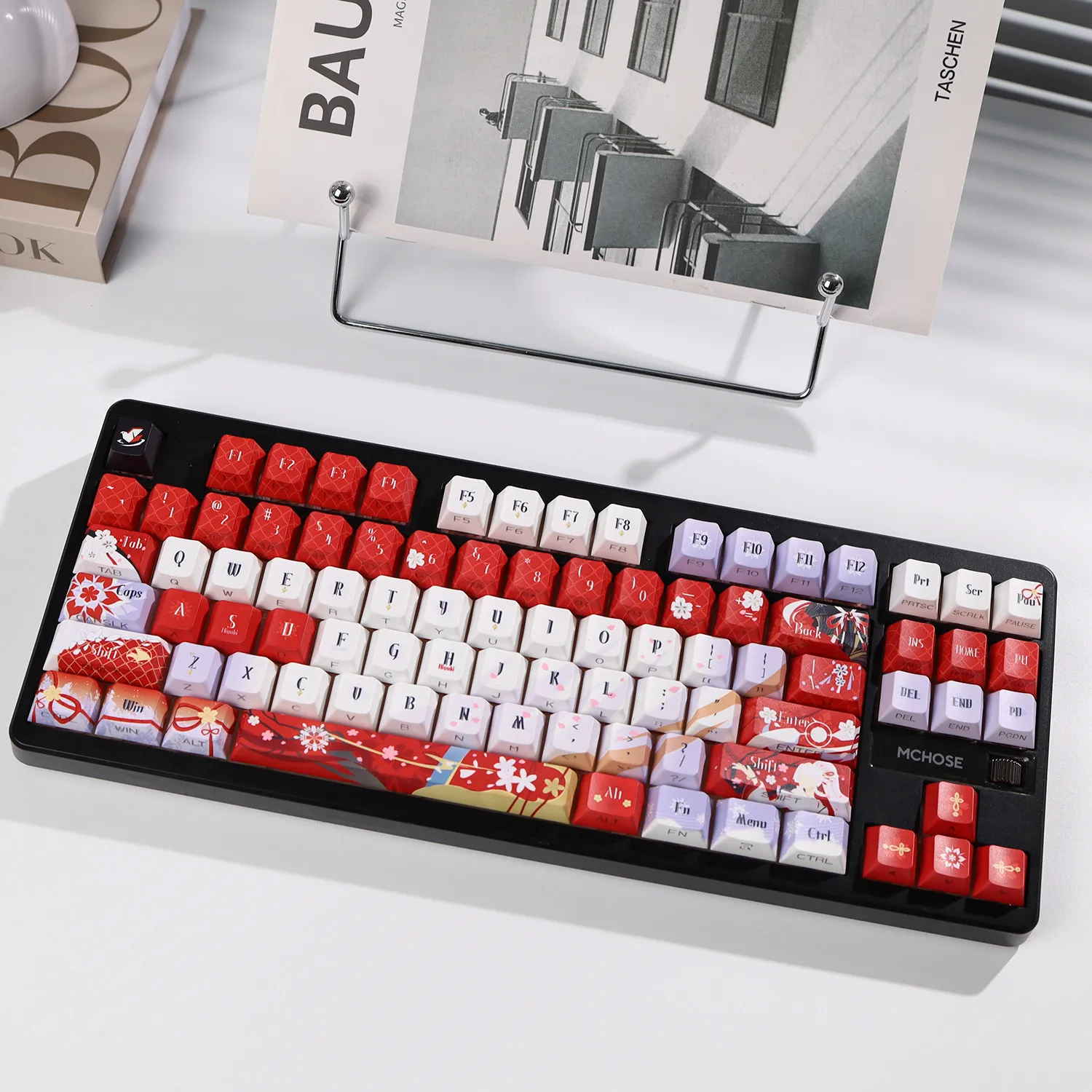 Hiyuki ひゆき Keycaps 120 Keys ‌Wuthering Waves Keycap Kōkō Japan Anime PBT Cherry Profile for ANSI Made68 Mad68 Wooting60